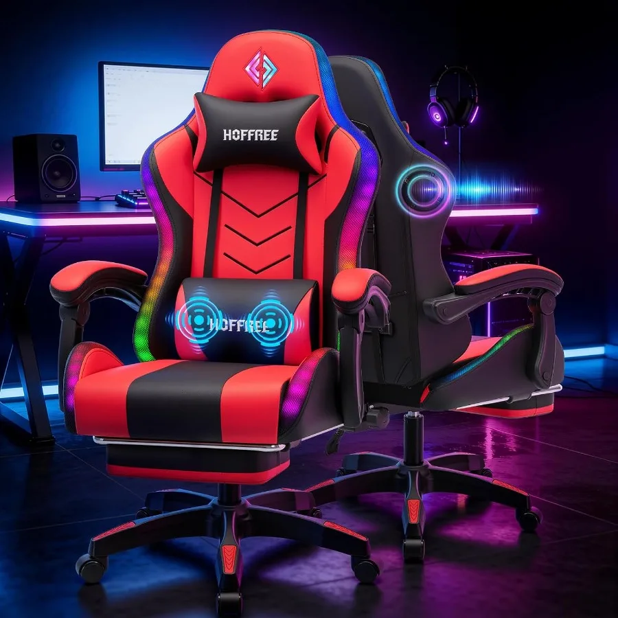 Speakers - Chaise de jeu RGB avec haut-parleurs