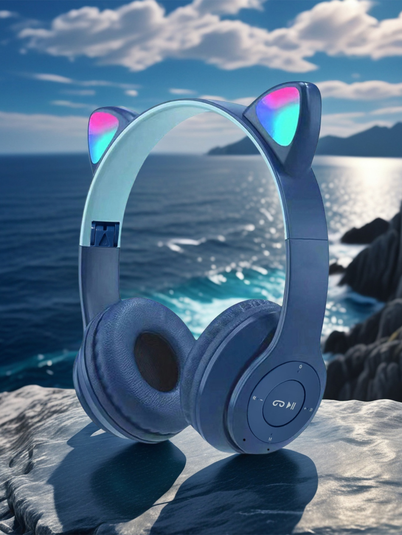 Cat Ear Bluetooth Headset Led - Casque à oreilles de chat P47M,
