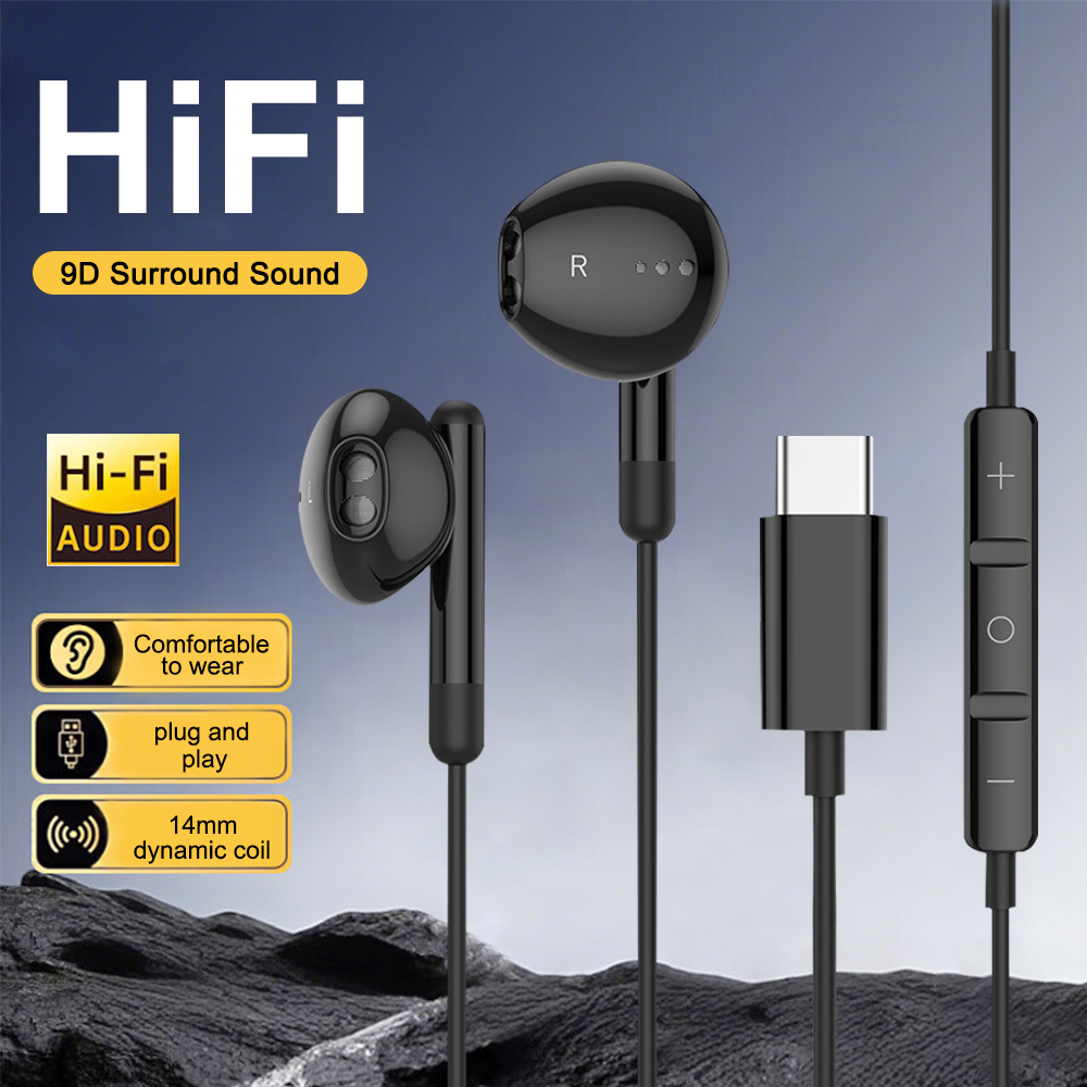 Écouteurs filaires USB C, stér - Type C Wired Earphones With Mic avis et prix